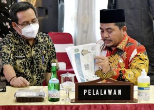 Read more about the article Wakil Bupati Pelalawan Ikuti Rakor Monitoring, Evaluasi Program dan Kegiatan Strategis