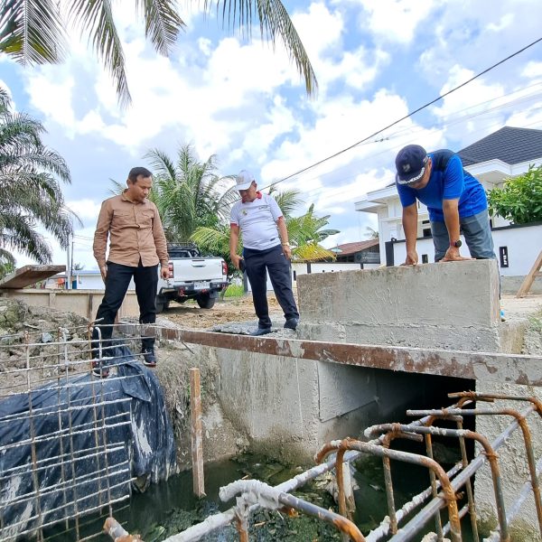 Tinjau Pembangunan Drainase Di Kota Pangkalan Kerinci, Asisten II Himbau Masyarakat Untuk Tidak Buang Sampah Ke Selokan