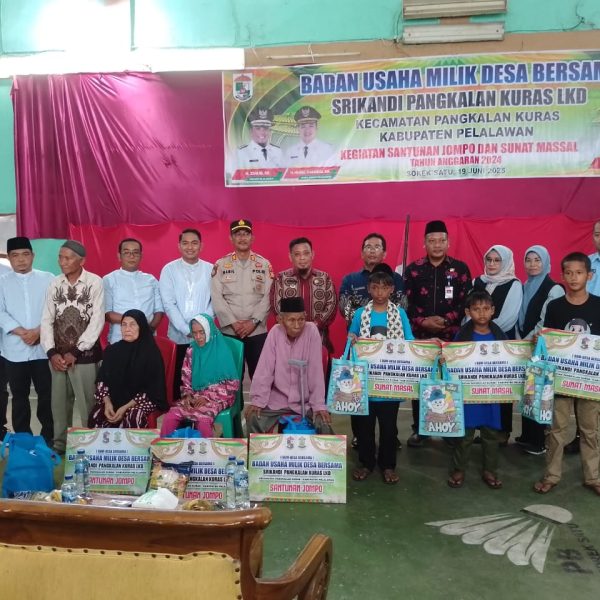 Badan Usaha Milik Desa Bersama Srikandi Pangkalan Kuras LKD, Taja Kegiatan Santunan Jompo Dan Sunat Massal TA. 2024