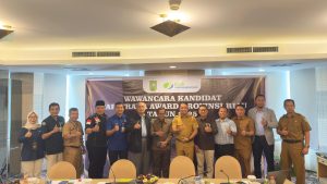 Read more about the article Wakil Bupati Pelalawan Paparkan Komitmen Perlindungan Ketenagakerjaan pada Wawancara Kandidat Paritrana Awards Riau 2025