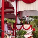 Wakil Bupati Pelalawan Pimpin Upacara Penurunan Bendera Merah Putih HUT ke-80 RI
