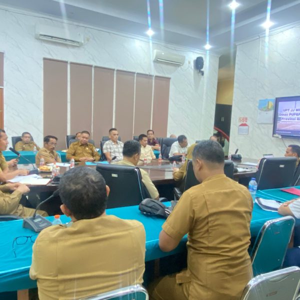 Pemkab Pelalawan Gelar Rapat Fasilitasi Progress Pekerjaan Penanganan Jalan Lintas Bono Di Pelalawan