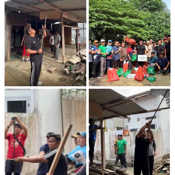 Bupati Pelalawan Bersama Baznas dan Masyarakat Gelar Gotong Royong Bedah Rumah RTLH di Pangkalan Kerinci