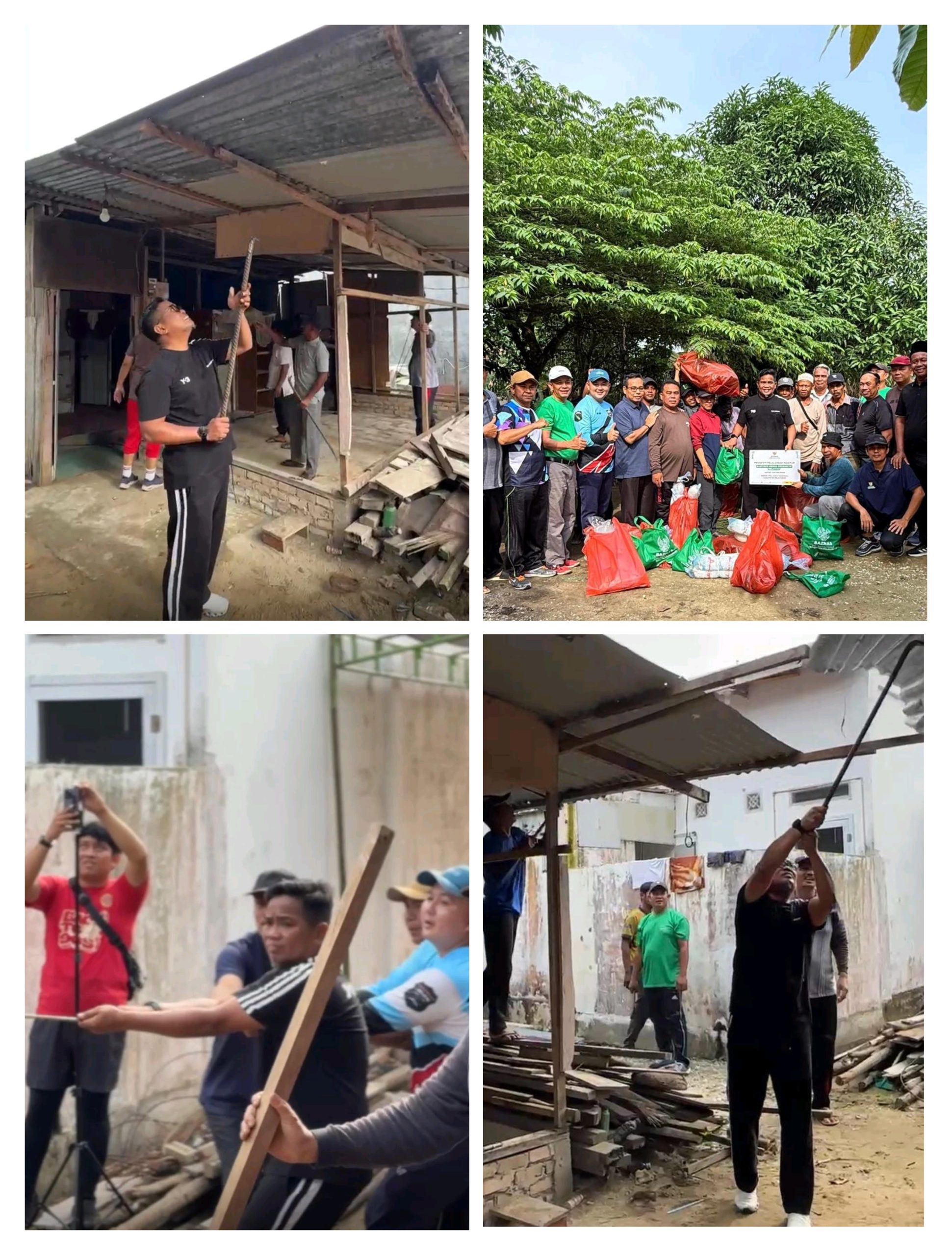 You are currently viewing Bupati Pelalawan Bersama Baznas dan Masyarakat Gelar Gotong Royong Bedah Rumah RTLH di Pangkalan Kerinci