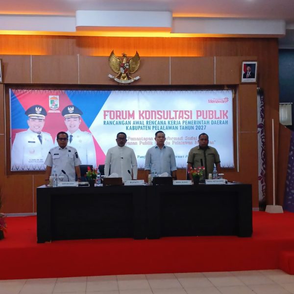 Bupati Zukri Buka Forum Konsultasi Publik Rancangan Awal RKPD Kabupaten Pelalawan Tahun 2027