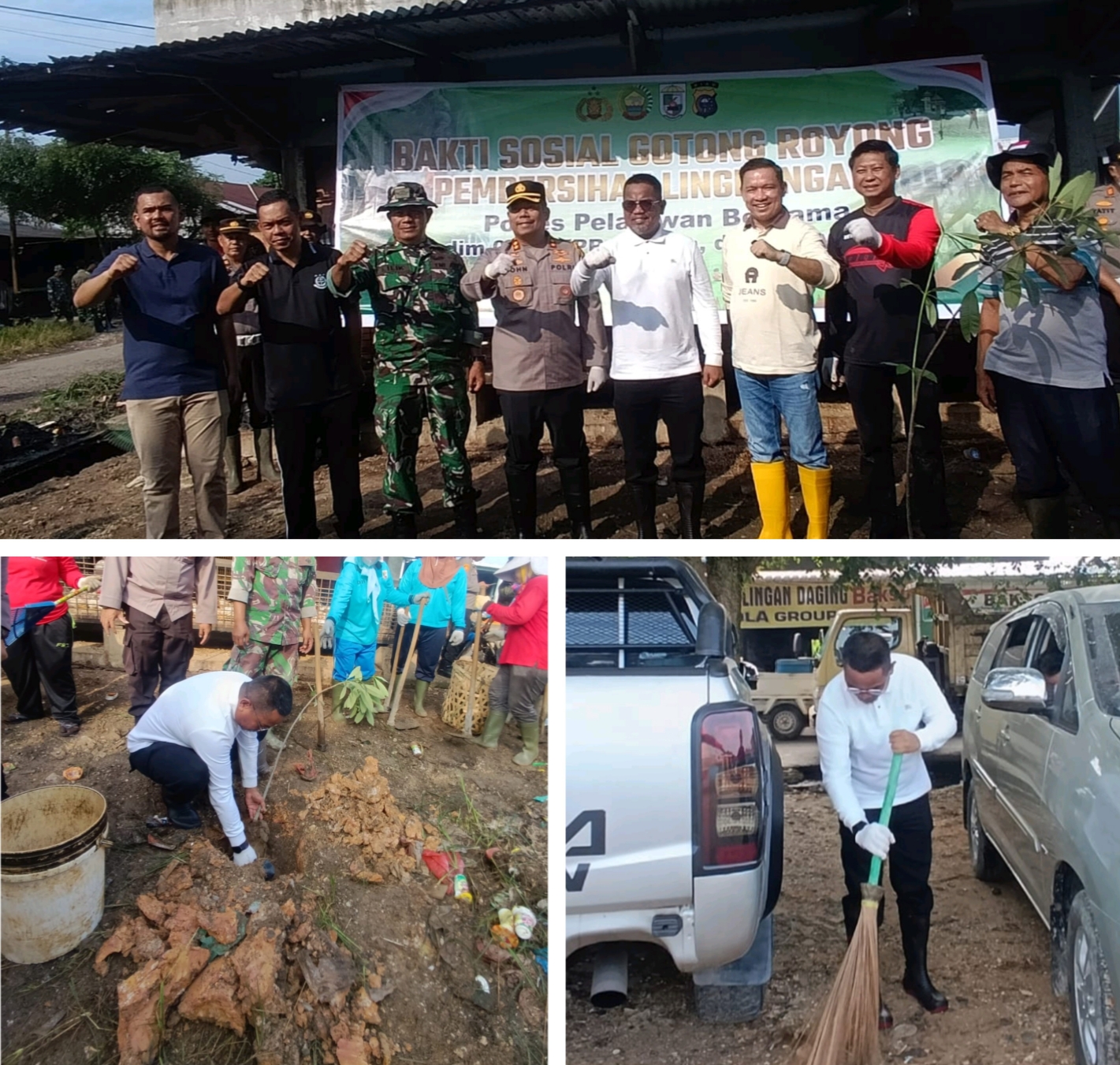 Read more about the article Pemkab Pelalawan Laksanakan Gotong Royong Bersama Polres di Lingkungan Pasar Baru